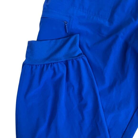 Chico’s Zenergy Woven Jogger Pant Imperial Blue Cargo Pockets Lightweight Casual - Picture 7 of 16